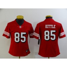 Kansas City Chiefs #85 George Kittle Red Women Color Rush Vapor Untouchable Limited Jersey