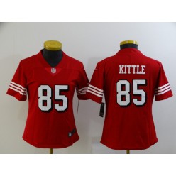 Kansas City Chiefs #85 George Kittle Red Women Color Rush Vapor Untouchable Limited Jersey