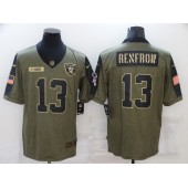 Las Vegas Raiders #13 Hunter Renfrow Olive 2021 Salute To Service Limited Jersey