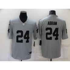 Las Vegas Raiders #24 Johnathan Abram Gray Inverted Legend Limited Jersey
