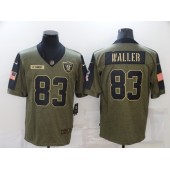 Las Vegas Raiders #83 Darren Waller Olive 2021 Salute To Service Limited Jersey