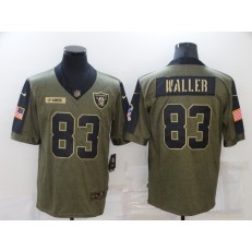 Las Vegas Raiders #83 Darren Waller Olive 2021 Salute To Service Limited Jersey