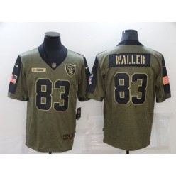 Las Vegas Raiders #83 Darren Waller Olive 2021 Salute To Service Limited Jersey