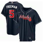 MLB Atlanta Braves 5 Freddie Freeman Nike Blue Cool Base Men Jersey