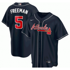 MLB Atlanta Braves 5 Freddie Freeman Nike Blue Cool Base Men Jersey