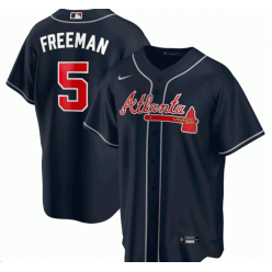 MLB Atlanta Braves 5 Freddie Freeman Nike Blue Cool Base Men Jersey