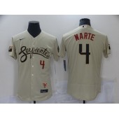 MLB Arizona Diamondbacks #4 Ketel Marte Gold Nike 2021 City Connect Flexbase Jersey