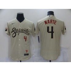 MLB Arizona Diamondbacks #4 Ketel Marte Gold Nike 2021 City Connect Flexbase Jersey