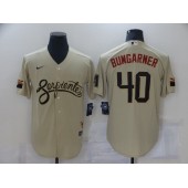 MLB Arizona Diamondbacks #40 Madison Bumgarner Gold Nike 2021 City Connect Cool Base Jersey