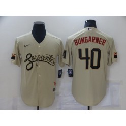 MLB Arizona Diamondbacks #40 Madison Bumgarner Gold Nike 2021 City Connect Cool Base Jersey