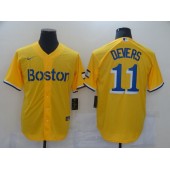 MLB Boston Red Sox #11 Rafael Devers Gold Nike 2021 City Connect Replica Player Cool Base Jersey