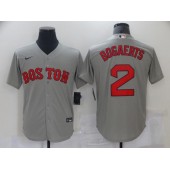 MLB Boston Red Sox #2 Xander Bogaerts Gray Nike Cool Base Jersey