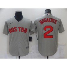 MLB Boston Red Sox #2 Xander Bogaerts Gray Nike Cool Base Jersey