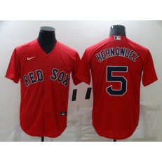 MLB Boston Red Sox #5 Enrique Hernandez Red Nike Cool Base Jersey