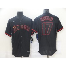 MLB Los Angeles Angels #17 Shohei Ohtani Black Nike Flexbase Jersey