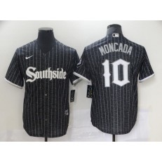MLB Chicago White Sox 10 Yoan Moncada Black 2021 City Connect Cool Base Jersey