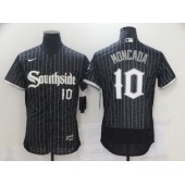 MLB Chicago White Sox 10 Yoan Moncada Black 2021 City Connect Flexbase Jersey