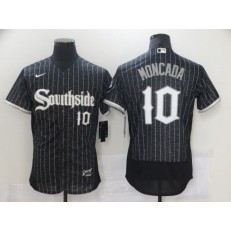 MLB Chicago White Sox 10 Yoan Moncada Black 2021 City Connect Flexbase Jersey