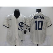 MLB Chicago White Sox 10 Yoan Moncada Cream Nike 2021 Field Of Dreams Cool Base Jersey