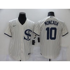MLB Chicago White Sox 10 Yoan Moncada Cream Nike 2021 Field Of Dreams Cool Base Jersey