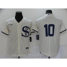 MLB Chicago White Sox 10 Yoan Moncada Cream Nike 2021 Field Of Dreams Player Cool Base Jersey