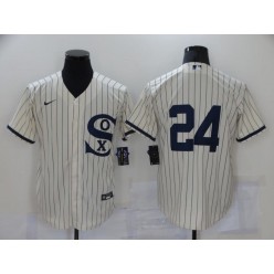 MLB Chicago White Sox 24 Yasmani Grandal Cream Nike 2021 Field Of Dreams Cool Base Jerseys