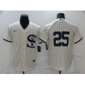 MLB Chicago White Sox 25 Andrew Vaughn Cream Nike 2021 Field Of Dreams Cool Base Jersey