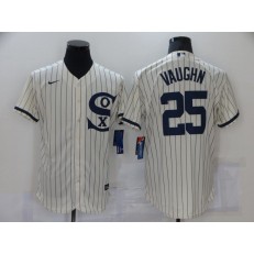 MLB Chicago White Sox 25 Andrew Vaughn Cream Nike 2021 Field Of Dreams Flexbase Jersey