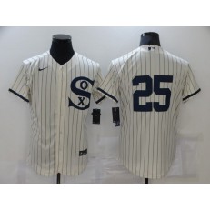 MLB Chicago White Sox 25 Andrew Vaughn Cream Nike 2021 Field Of Dreams Player Fexbase Jersey