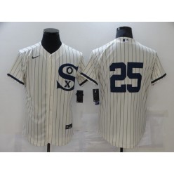 MLB Chicago White Sox 25 Andrew Vaughn Cream Nike 2021 Field Of Dreams Player Fexbase Jersey