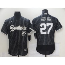 MLB Chicago White Sox 27 Lucas Giolito Black 2021 City Connect Flexbase Jersey