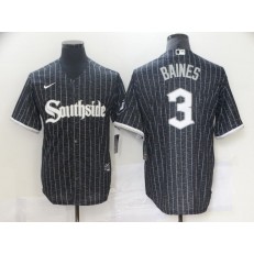MLB Chicago White Sox 3 Harold Baines Black 2021 City Connect Cool Base Jersey