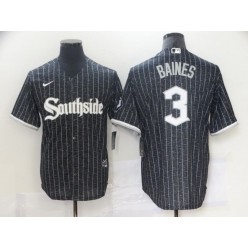 MLB Chicago White Sox 3 Harold Baines Black 2021 City Connect Cool Base Jersey