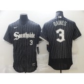 MLB Chicago White Sox 3 Harold Baines Black 2021 City Connect Flexbase Jersey