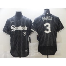 MLB Chicago White Sox 3 Harold Baines Black 2021 City Connect Flexbase Jersey