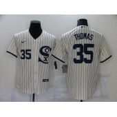 MLB Chicago White Sox 35 Frank Thomas Cream Nike 2021 Field Of Dreams Cool Base Jersey