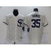 MLB Chicago White Sox 35 Frank Thomas Cream Nike 2021 Field Of Dreams Flexbase Jersey