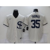MLB Chicago White Sox 35 Frank Thomas Cream Nike 2021 Field Of Dreams Player Cool Base Jersey