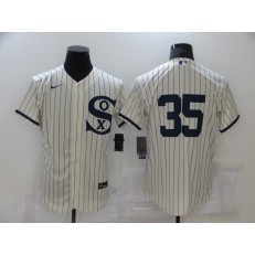 MLB Chicago White Sox 35 Frank Thomas Cream Nike 2021 Field Of Dreams Player Flexbase Jersey