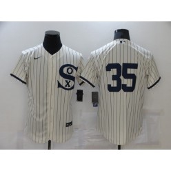 MLB Chicago White Sox 35 Frank Thomas Cream Nike 2021 Field Of Dreams Player Flexbase Jersey
