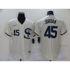 MLB Chicago White Sox 45 Jordan Cream Nike 2021 Field Of Dreams Cool Base Jerseys
