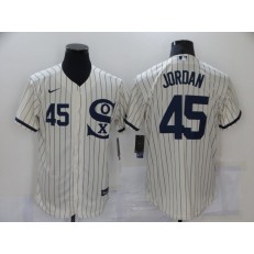 MLB Chicago White Sox 45 Jordan Cream Nike 2021 Field Of Dreams Flexbase Jersey