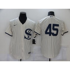 MLB Chicago White Sox 45 Jordan Cream Nike 2021 Field Of Dreams Player Cool Base Jersey