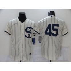 MLB Chicago White Sox 45 Jordan Cream Nike 2021 Field Of Dreams Player Flexbase Jersey