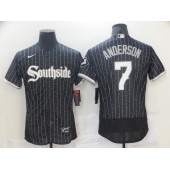 MLB Chicago White Sox 7 Tim Anderson Black 2021 City Connect Flexbase Jersey