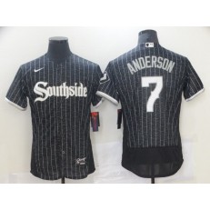 MLB Chicago White Sox 7 Tim Anderson Black 2021 City Connect Flexbase Jersey