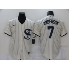 MLB Chicago White Sox 7 Tim Anderson Cream Nike 2021 Field Of Dreams Cool Base Jersey