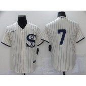 MLB Chicago White Sox 7 Tim Anderson Cream Nike 2021 Field Of Dreams Cool Base Jerseyss
