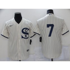 MLB Chicago White Sox 7 Tim Anderson Cream Nike 2021 Field Of Dreams Cool Base Jerseyss