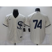 MLB Chicago White Sox 74 Eloy Jimenez Cream Nike 2021 Field Of Dreams Player Cool Base Jersey